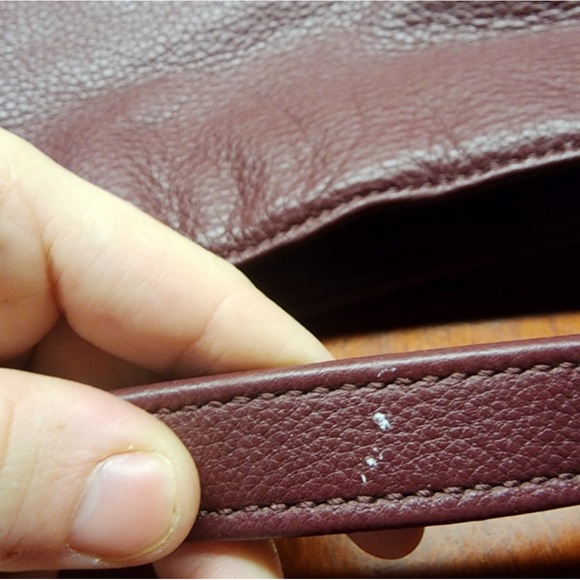 Michael Kors Burgundy Pebble Leather Hobo Shoulder Bag - Picture 14 of 14